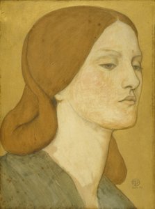 No.1575緑のドレスを着た少女の頭（エリザベス・シドダル）、1850-65