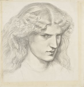 アニーミラーの肖像、1860年代 作： Dante Gabriel Charles Rossetti