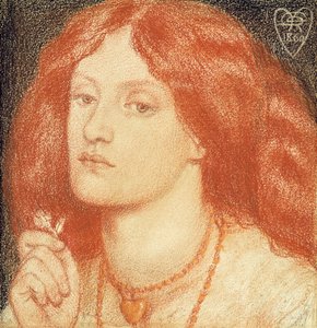 エリザベス・シッダル（1834-62）の肖像 作： Dante Gabriel Charles Rossetti