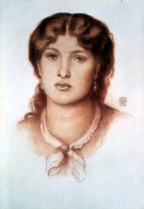 ファニー・コーンフォースの肖像、1868年 作： Dante Gabriel Charles Rossetti