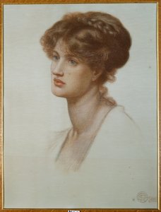 ウィリアムJ.スティルマン夫人の肖像、バストの長さ、1869年 作： Dante Gabriel Charles Rossetti