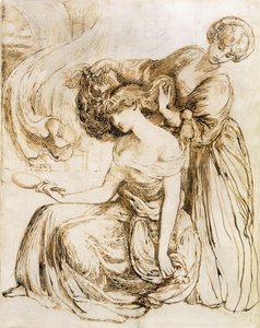 DesdemonaのDeath Songの研究：Othello、Act IV、Sc。III、 作： Dante Gabriel Charles Rossetti