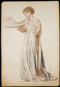 「ダンテスの夢」でポールベアラーのための研究、1873 作： Dante Gabriel Charles Rossetti