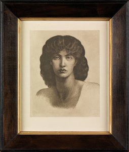 アスターテシリアカのためのジェーンモリスの研究（グラビア） 作： Dante Gabriel Charles Rossetti