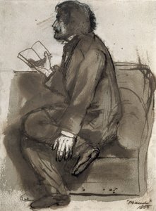 テニスン・リーディング「モード」、1855 作： Dante Gabriel Charles Rossetti