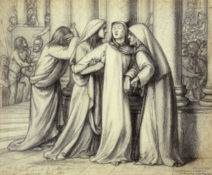 慰められた聖母マリア、1891年 作： Dante Gabriel Charles Rossetti