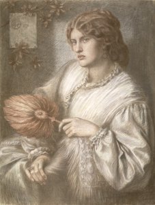 ファンを持つ女性、1870