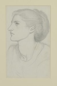梨花の頭、1865-70 作： Dante Gabriel Charles Rossetti