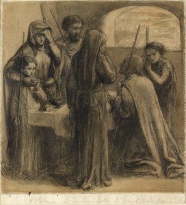 ヨセフとザカリアの家での過ぎ越し、1850年代 作： Dante Gabriel Rossetti