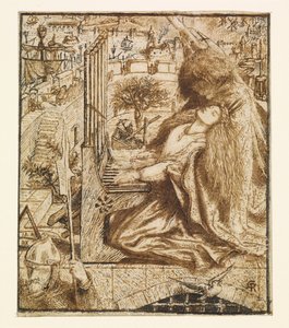 モクソンのテニーソンのデザイン-聖セシリア 作： Dante Gabriel Charles Rossetti