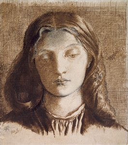 エリザベス・シドール、1855年 作： Dante Gabriel Rossetti