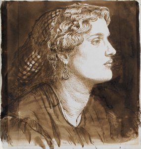 ファニー・コーンフォースの肖像、c1860 作： Dante Gabriel Rossetti