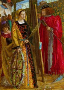 セントキャサリン 作： Dante Gabriel Charles Rossetti