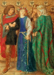 オフィーリアの最初の狂気 作： Dante Gabriel Charles Rossetti