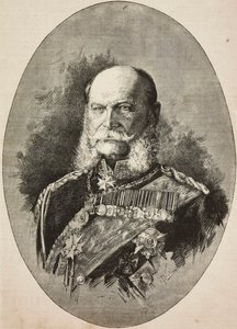 1887年、ドイツ皇帝ウィリアム1世（1797年～1888年）、ダンテ・パオロッチのデッサンによるエングレーヴィング。 作： Dante Paolocci