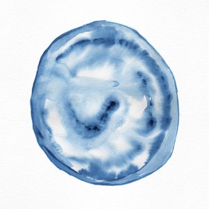 流れるようなインディゴの渦 作： Danushka Abeygoda
