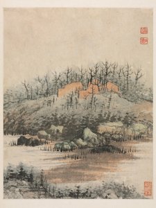 清朝、秦淮河の回想 作： Daoji Shitao