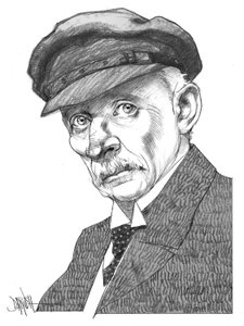 グスタフ・メイリンク、2024年（デジタル色鉛筆画）