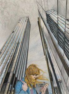 オー・セイ・キャン・ユー・シー？1、2024（紙に鉛筆） 作： ダレル・ウィンドジャック