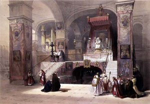 Annunciation Chapel of the Annunciation, Nazareth, April 28th, 1839, plate 32 from Volume I of 