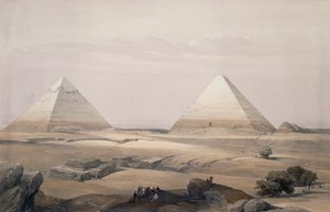 ギザのピラミッド、デビッド・ロバーツ（1796-1864）の図面からのエングレーヴィング（「エジプトとヌビア」より