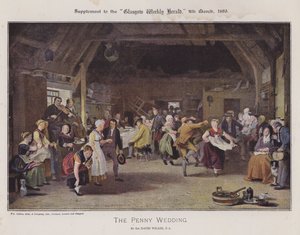 The Penny Wedding（カラーリトグラフ 作： David (after) Wilkie