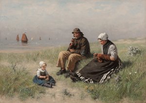 スヘフェニンゲンの砂の上 作： David Adolph Constant Artz