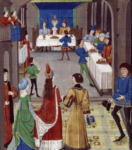 結婚。出典：Renaud de Montauban、ca 1465 作： David Aubert