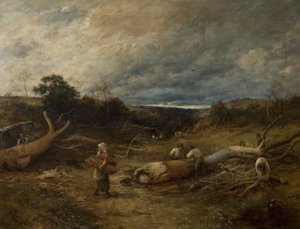 オークの心、1891 作： David Bates