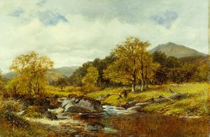 川岸で（キャンバスに油彩） 作： David Bates