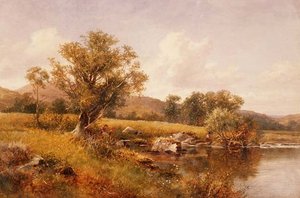 ルグウィー川のほとり、北ウェールズ 作： David Bates