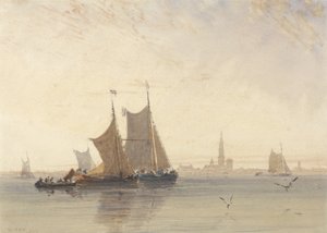 アントワープ、朝 作： David Cox