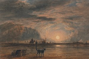 ビーチ シーン - 日の出 作： David Cox