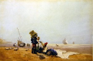 海岸の漁師たち 作： David Cox