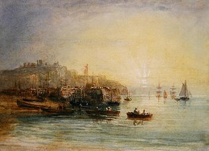 ドーバーの漁船（水彩・紙） 作： David Cox