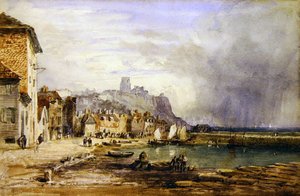 フォークストーン（水彩・紙） 作： David Cox