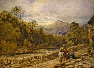ゴーイング・トゥ・マーケット」（水彩・紙） 作： David Cox