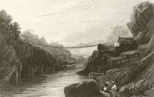 ガーウォールのテリーにあるグラスロープブリッジ 作： David Cox