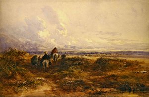 ムーアを渡るジプシーたち（水彩・紙） 作： David Cox