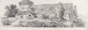 ランフェア教会、北ウェールズ、風景画と水彩画の効果に関する論文 作： David Cox