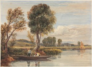 テムズ川でc。 1827-1829。 作： David Cox