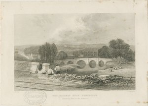 ペンクリッジタウン-鉄道とブルブリッジ：鋼の彫刻、nd [c 1839] 作： David Cox