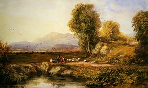 The Vale of Conwy（水彩・紙） 作： David Cox
