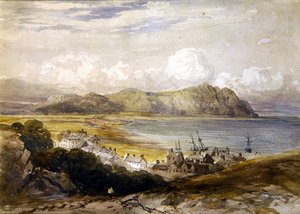 港の風景」（水彩・紙） 作： David Cox