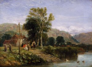 フェリーを待って、1845 作： David Cox