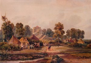 ウスターシャー農場、c1848 作： David Cox the elder