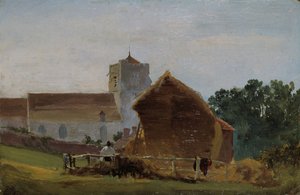 オール セインツ教会、ヘイスティングス、1812 年。 作： David Cox the elder