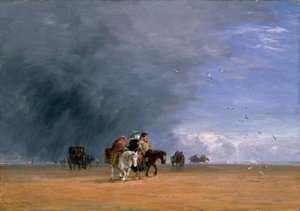 砂を渡る、1848年。