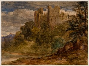 ラドロー城、19 世紀。 作： David Cox the elder
