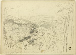 ポン・プルグウィン、ウスク川 作： David Cox the elder